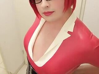 Crossdresser Latex Nurse Corset