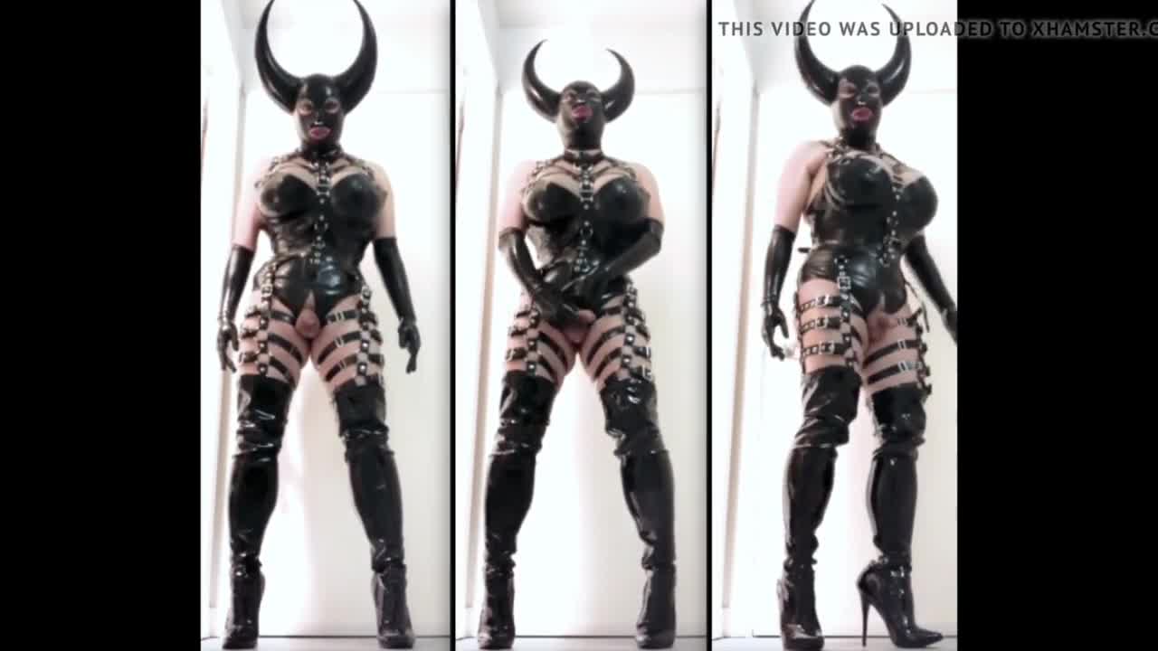 CD Demon Latex Rubber Doll Mistress Devil Fetish Queen