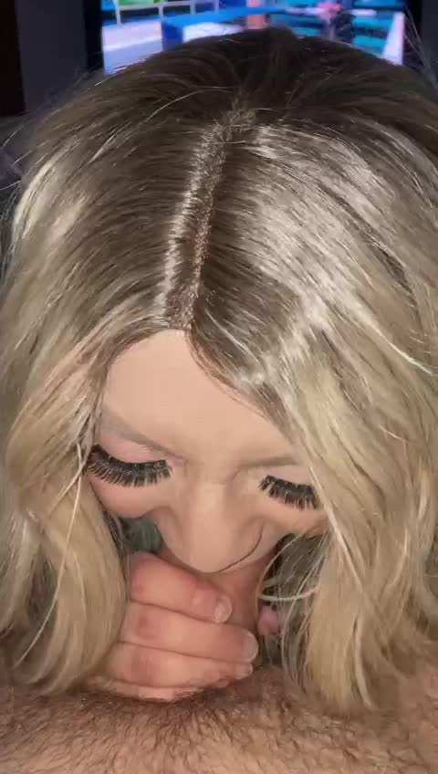 Blonde Asian Sissy Loves sucking cock